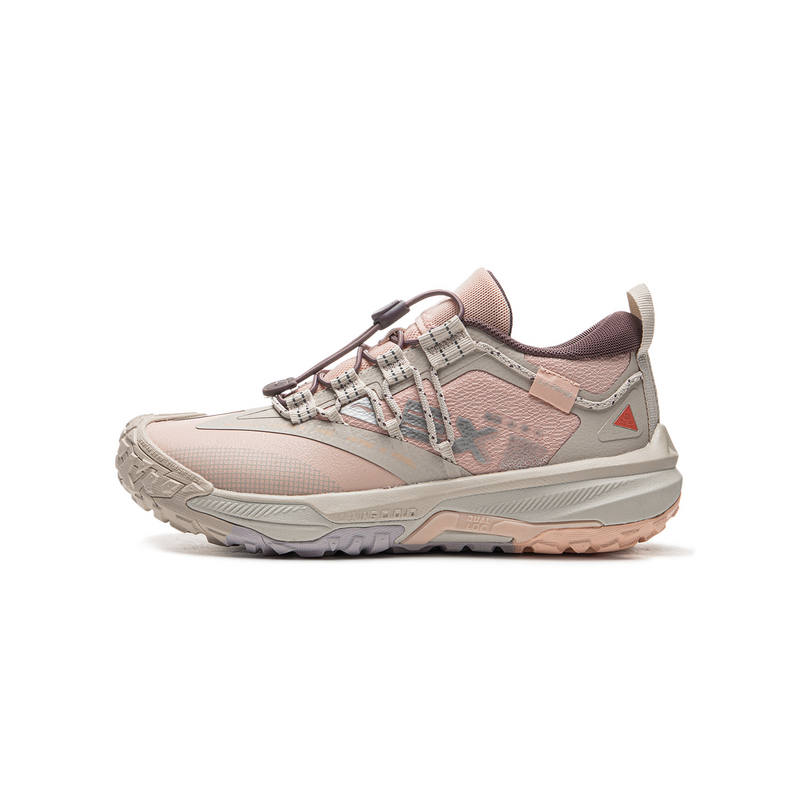 Li-Ning YOUNG Li Ning YOUNG Slip Resistant Abrasion Resistant Mid top Kids' Outdoor Shoes Peach Orange Pink Kids'