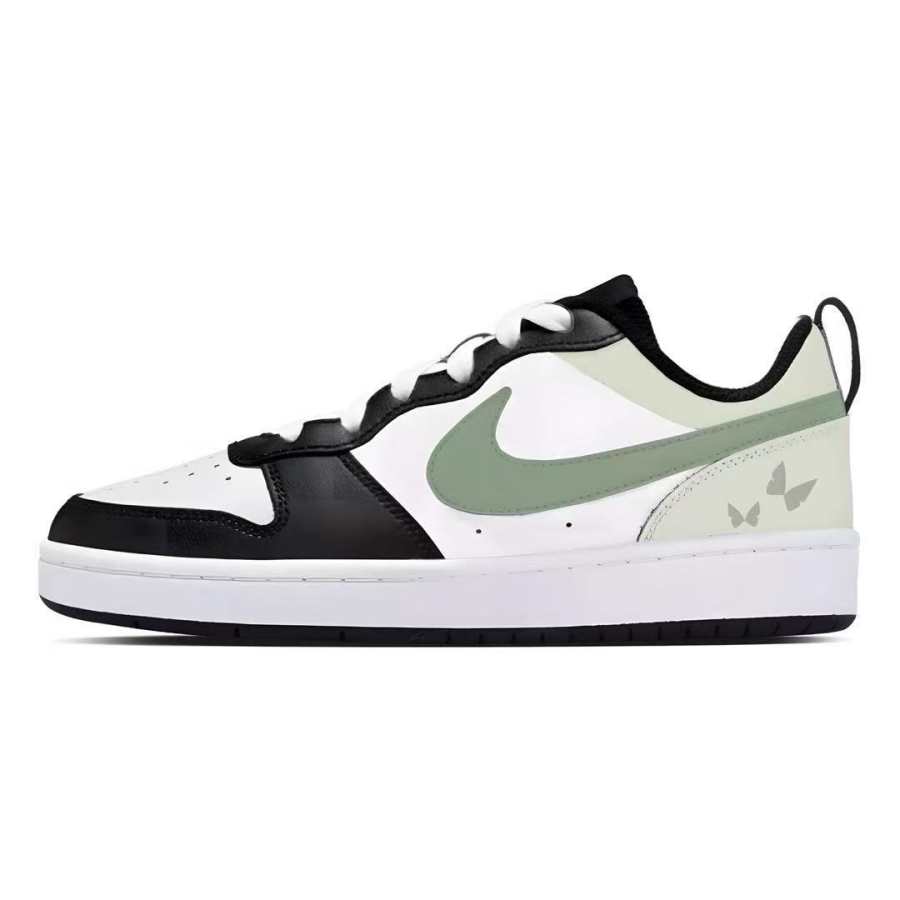 Nike Nike Court Borough Green Butterfly Leather Abrasion Resistant Abrasion Resistant Low top Skateboard Shoes Kids'