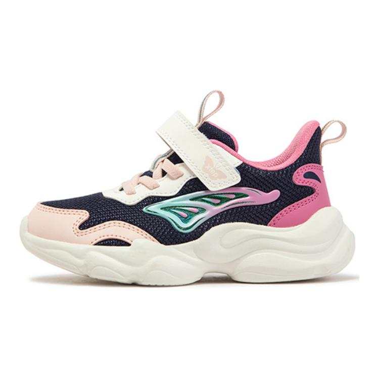 XTEP Little Butterfly Slip Resistant Abrasion Resistant Low top Kids Lifestyle Shoes Black Pink