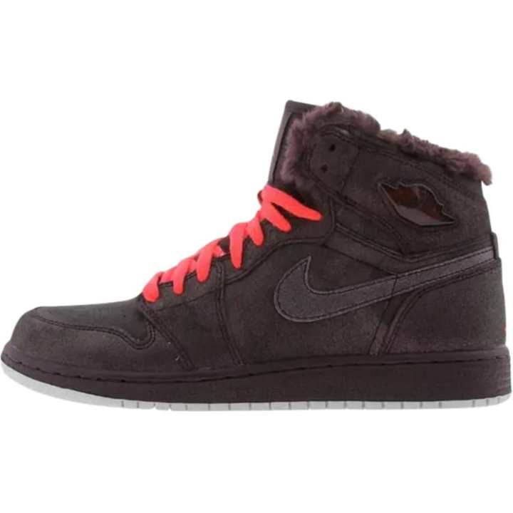 Jordan Jordan Air Jordan 1 Leather High top Basketball Shoes Brown Black Unisex