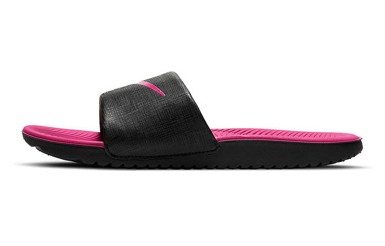 Nike Nike Kawa Foam Sole Wear resistant And Lightweight Kids' Slippers Black Pink Kids'