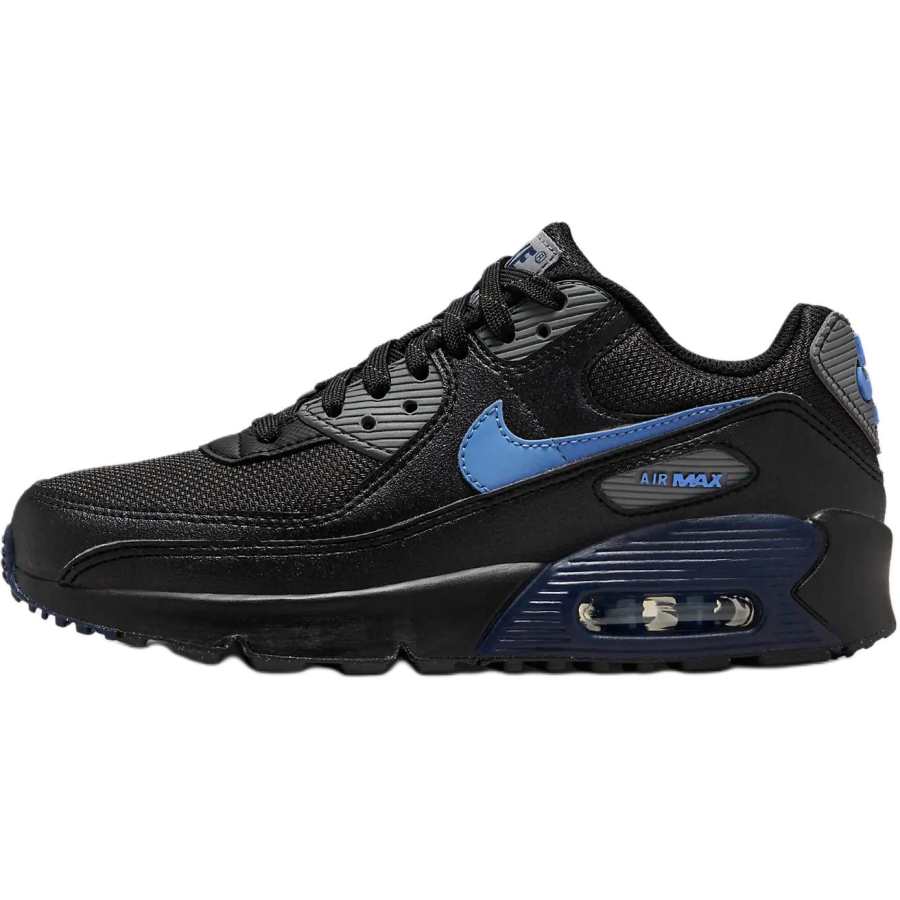 Nike Nike Air Max 90 Low top Training Shoes Black/Smoke Gray/Midnight Marine Blue Unisex