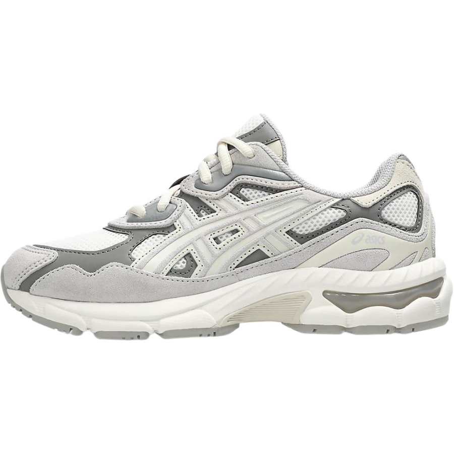 ASICS GEL NYC Breathable Abrasion Resistant Anti Kick Slip Resistant Cushioning Low top Kids' Running Shoes Ecru Gray