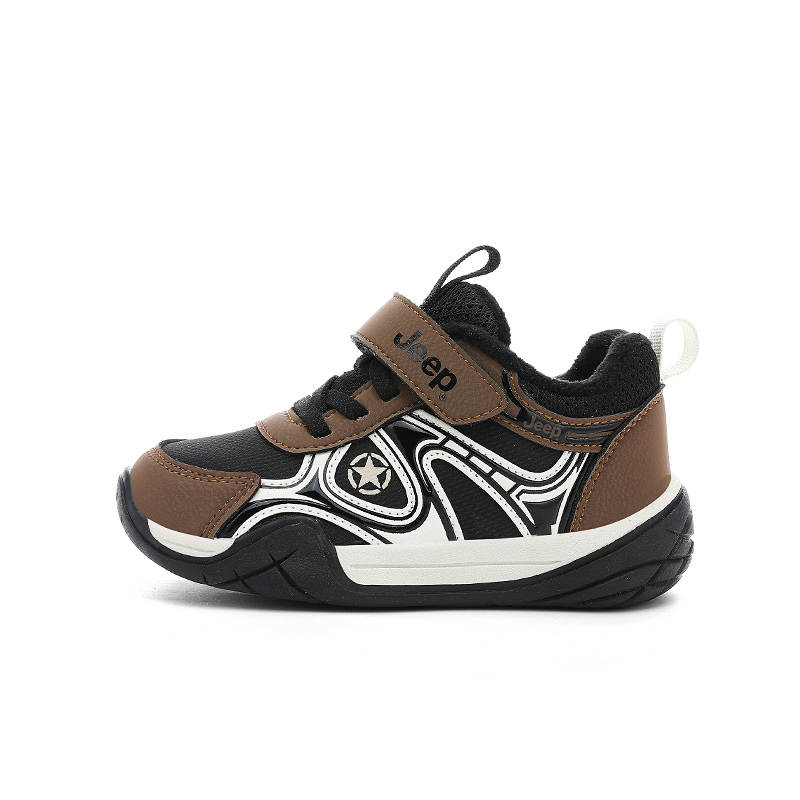 Jeep Synthetic Leather Thermal Slip Resistant Low top Kids Lifestyle Shoes