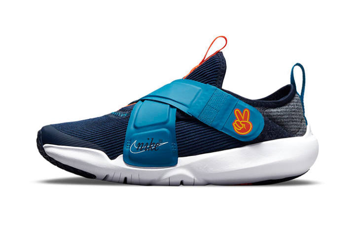 Nike Nike Flex Advance SE Hook and loop Low top Running Shoes Blue Orange Children Aged 3 7 Years Old