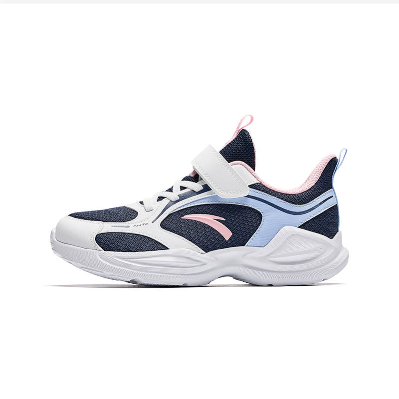 Antakids Textile, Synthetic Leather Low top Running Shoes New Ink Blue/Anta White Teenagers