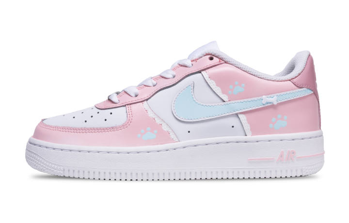 Nike Nike Air Force 1 Pink Bubbles Synthetic Leather Cushioning Height Increasing Cushioning Height Increasing Low top