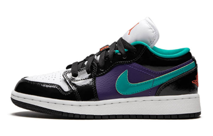 Jordan Jordan 1 Low Black Court Purple Turbo Green GS