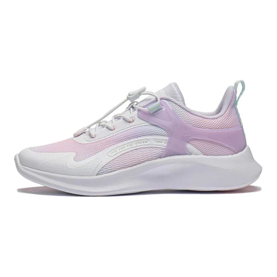 Li-Ning YOUNG Li Ning YOUNG Comfortable Low top Casual Shoes White Pink Purple Unisex
