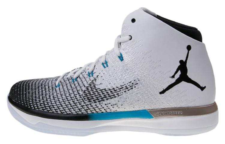 Jordan Jordan Air Jordan 31 Slip Resistant Cushioning High top Basketball Shoes Black White Gradient Unisex