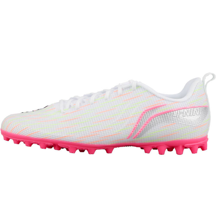 Li-Ning YOUNG Li Ning YOUNG Pu Cushioning Abrasion Resistant Support Kids' Soccer Shoes Pink Color Kids'