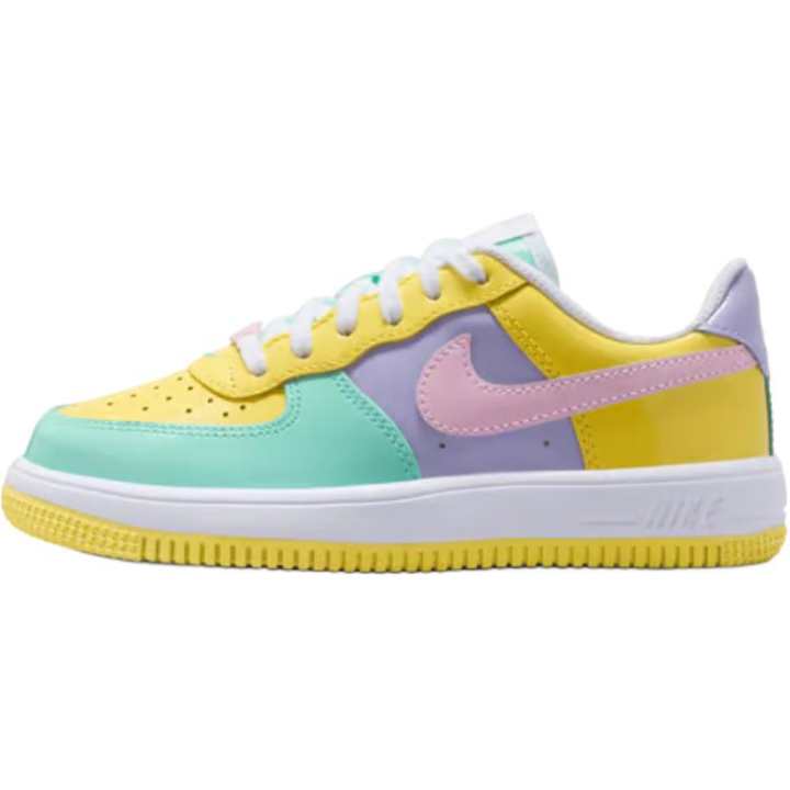 Nike Nike Air Force 1 Low top Kids' Skateboarding Shoes Purple Yellow Children Aged 3 7 Years Old