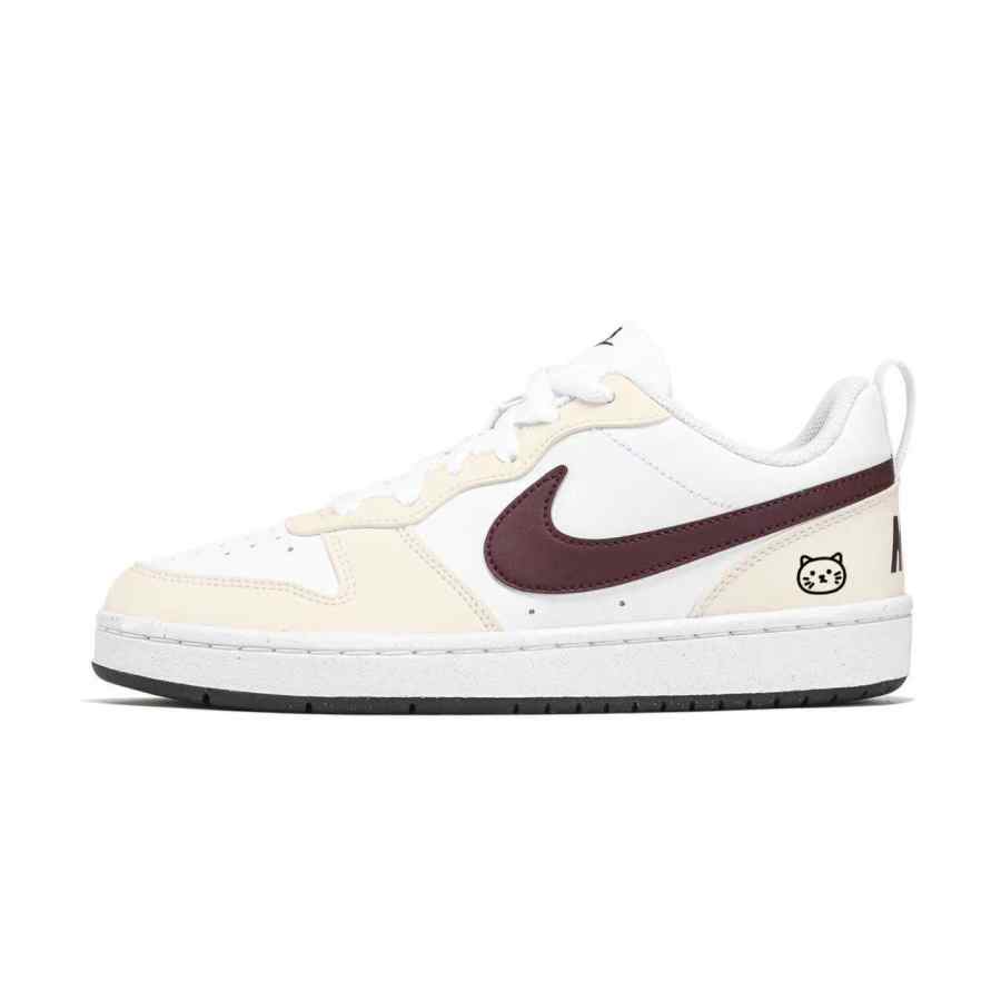 Nike Nike Court Borough Sweetheart Kitten Y Low top Kids' Skateboarding Shoes Pink White Teenagers