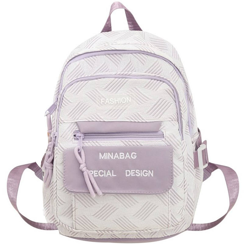 Tonlion Nylon Backpack Large Women's Gray/Purple