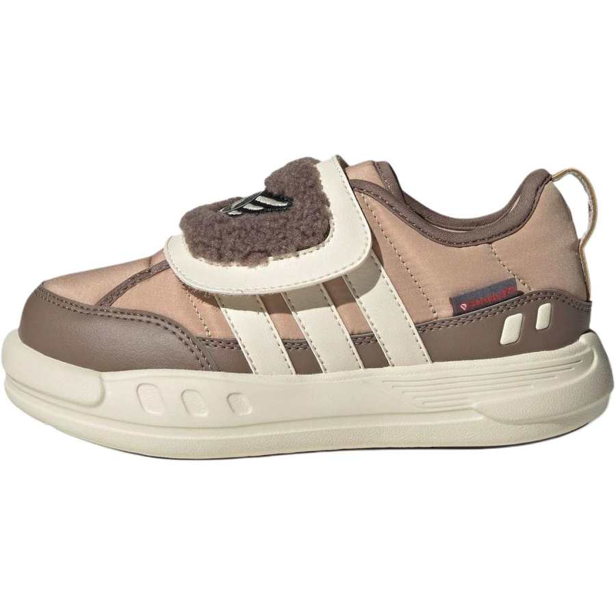 Adidas Adidas Puffy Skipper Slip Resistant Rebound Thermal Low top Kids Lifestyle Shoes Brown Children Aged 3 7 Years Old
