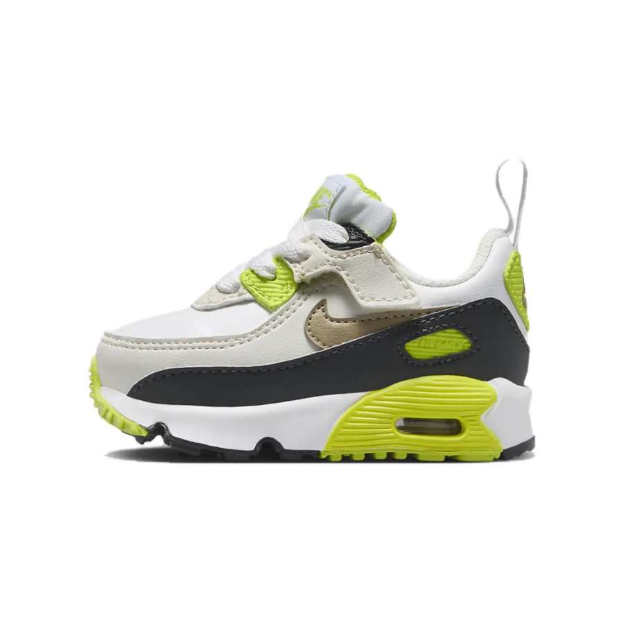 Nike Nike Air Max 90 Abrasion Resistant Low top Toddler Shoes White Green Infant And Toddler