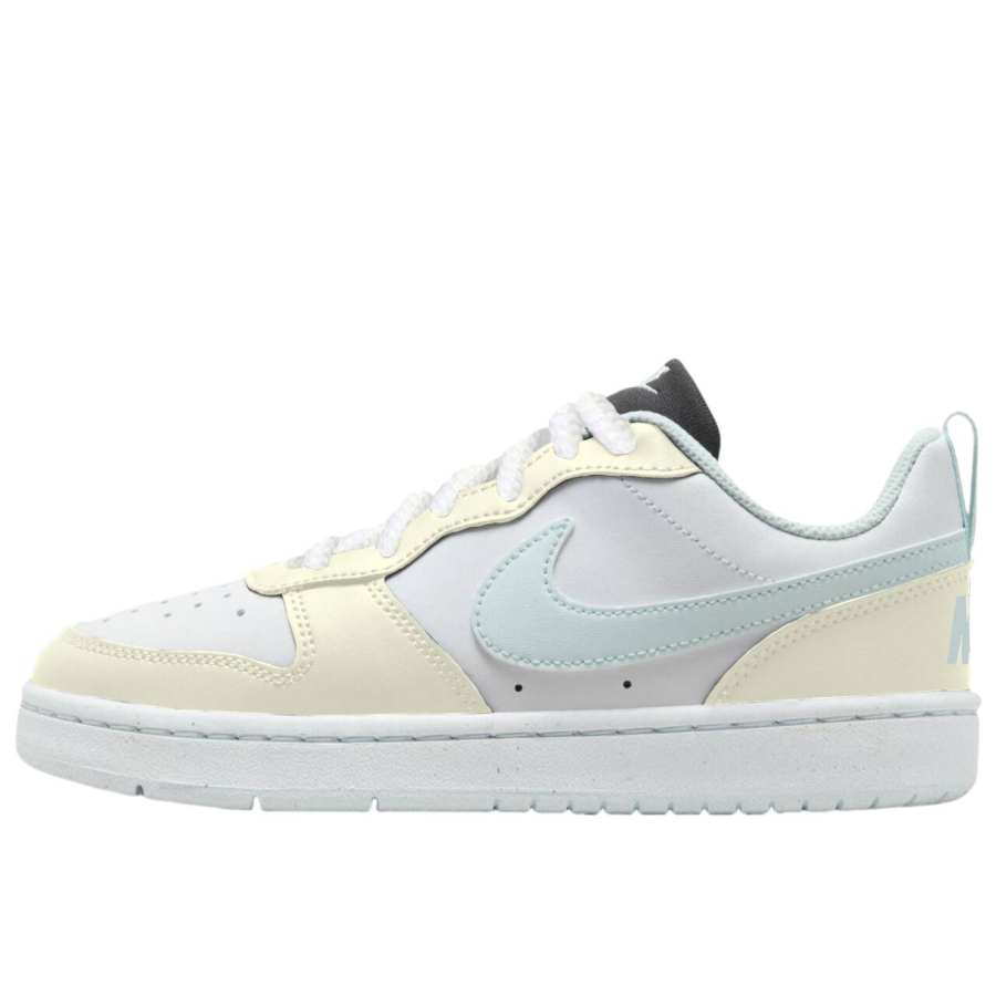 Nike Nike Court Borough Mint Yellow Leather Slip Resistant Slip Resistant Low top Kids' Skateboarding Shoes Yellow Teenagers