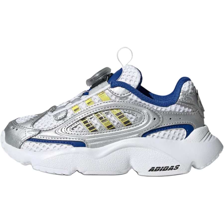 Adidas Originals Ozmillen Abrasion Resistant Low top Kids Lifestyle Shoes Metallic Silver/Yellow/Black