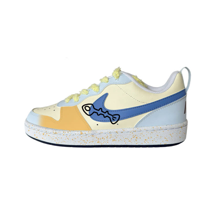 Nike Nike Court Borough Pudding Fish Synthetic Leather Slip Resistant Cushioning Slip Resistant Cushioning Low top