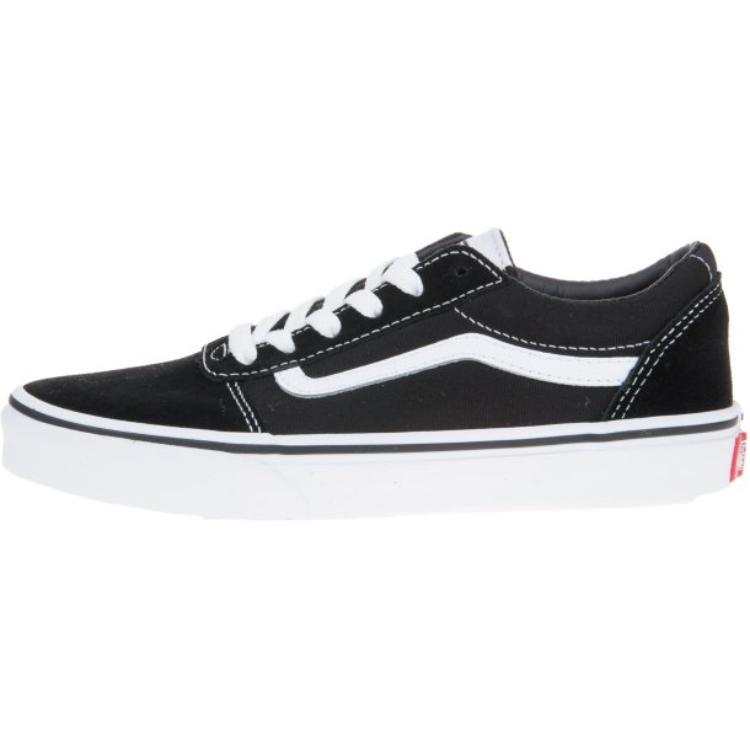 Vans Ward Canvas Abrasion Resistant Abrasion Resistant Low top Kids' Skateboarding Shoes Black White Kids'