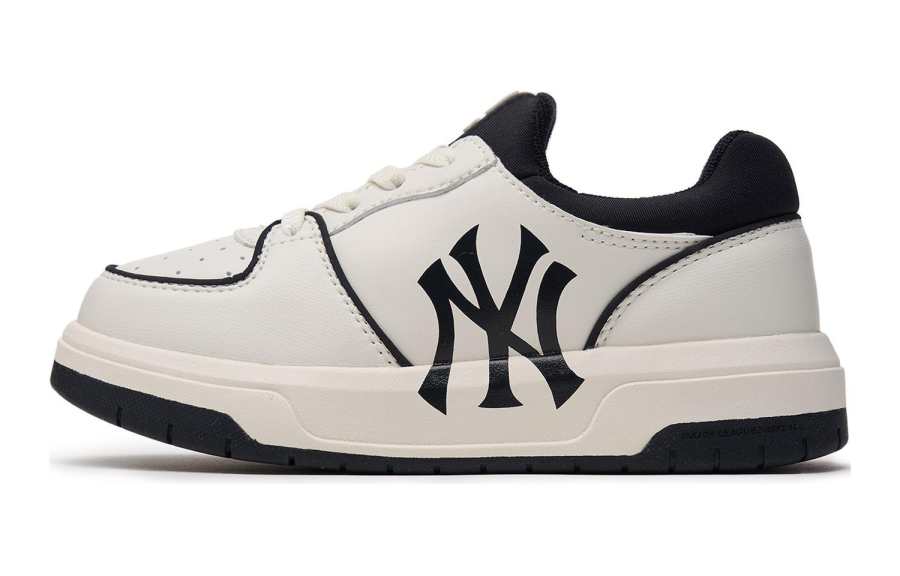 MLB Chunky Liner Synthetic Leather Low top Kids' Skateboarding Shoes Black White