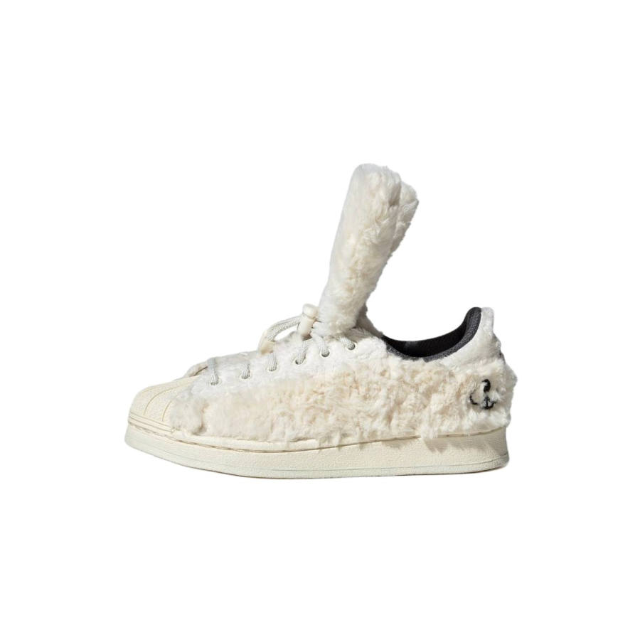 Adidas Originals Melting Sadness x Adidas Originals SUPERSTAR Round Tip Abrasion Resistant Low top Kids' Skateboarding Shoes White Kids'