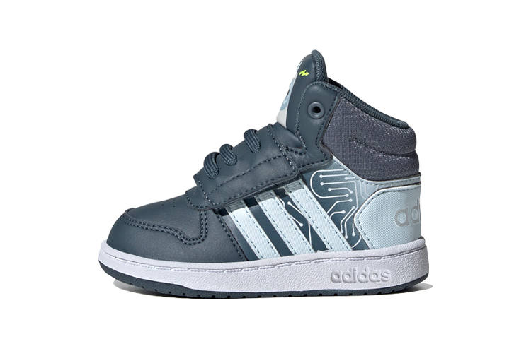 Adidas Neo Hoops Mid 2.0 I TD Mid top Skateboard Shoes Blue White Infant And Toddler
