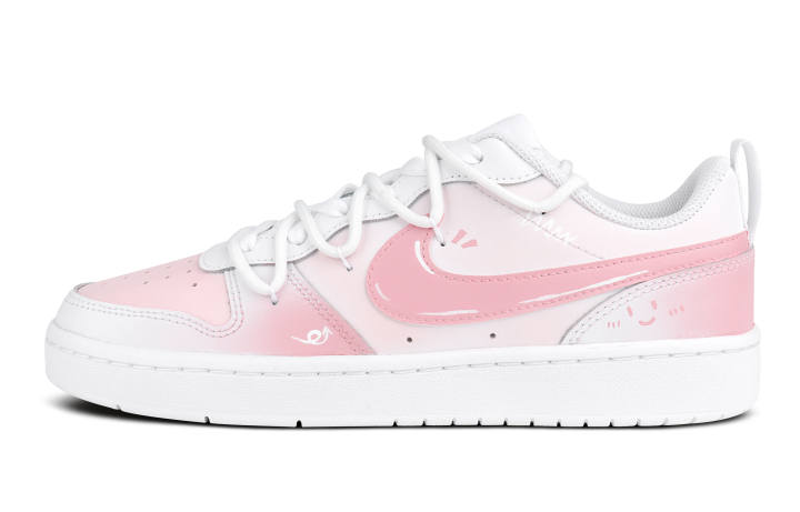 Nike Nike Court Borough Cherry Blossom Pink Charm Leather Slip Resistant Abrasion Resistant Cushioning