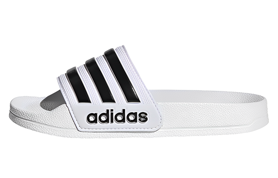 Adidas Adidas ADILETTE SHOWER Slip Resistant Abrasion Resistant Slip Resistant Abrasion Resistant Kids' Slippers White Black