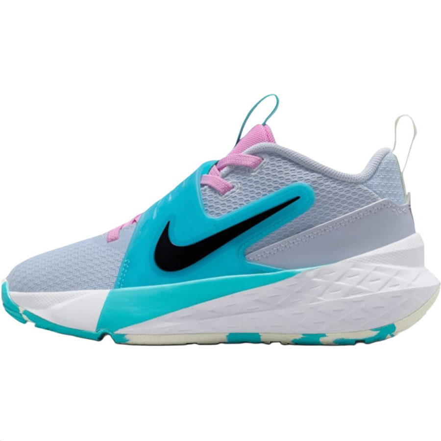 Nike Nike Team Hustle D 12 Low top Children's Basketball Shoes Gray Blue Children Aged 3 7 Years Old
