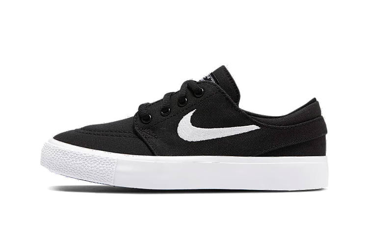 Nike Nike SB Stefan Janoski Non slip Lightweight Low top Kids' Skateboarding Shoes Black White Children Aged 3 7 Years Old