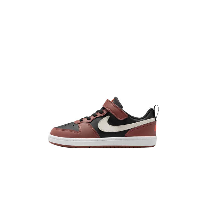 Nike Nike Court Borough Breathable Low top Kids Lifestyle Shoes Black/Red Tan/Team Orange/Light Bone