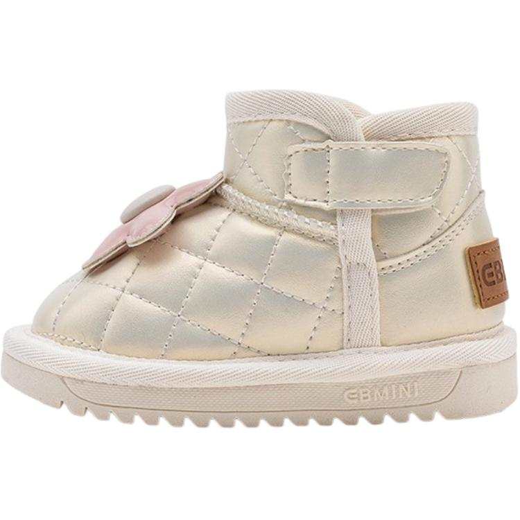 EBMINI Thickened And Fleece Lined Thermal Insulation, Soft Sole Cute Floral, Fashion Versatile, Casual Snow Boots