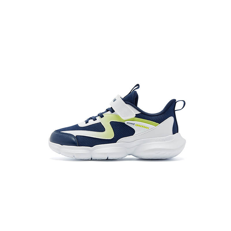 QIAODAN Textile, Synthetic Leather Low top Running Shoes Serene Blue/Jordan White Unisex
