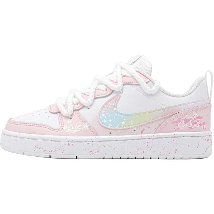 Nike Nike Court Borough PU Polyurethane, Synthetic Leather, Leather Slip Resistant Cushioning Abrasion Resistant Low top