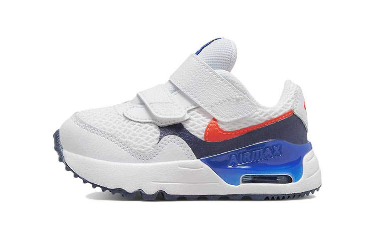 Nike Nike Air Max SYSTM Cushioning, Wear Resistant Low top Toddler Shoes White Blue Infant And Toddler