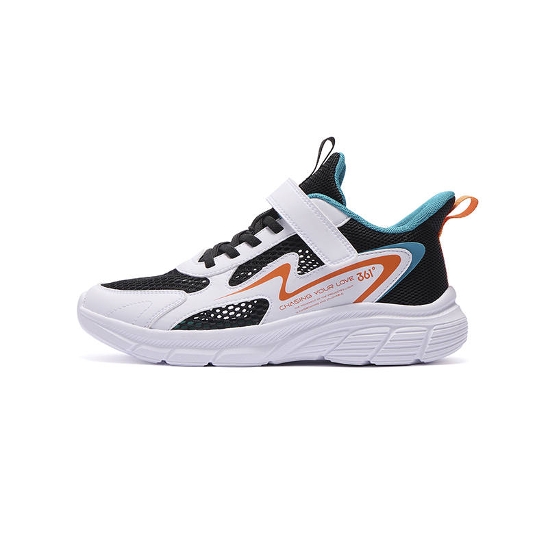 361°KIDS Low top Running Shoes Black And White Cyan Teenagers