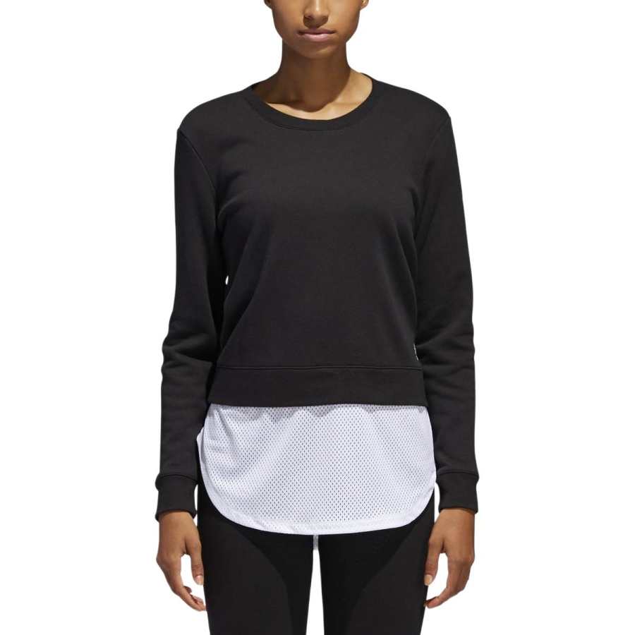 Adidas Adidas Sweatshirts Women's Black Crew Neck Moderate