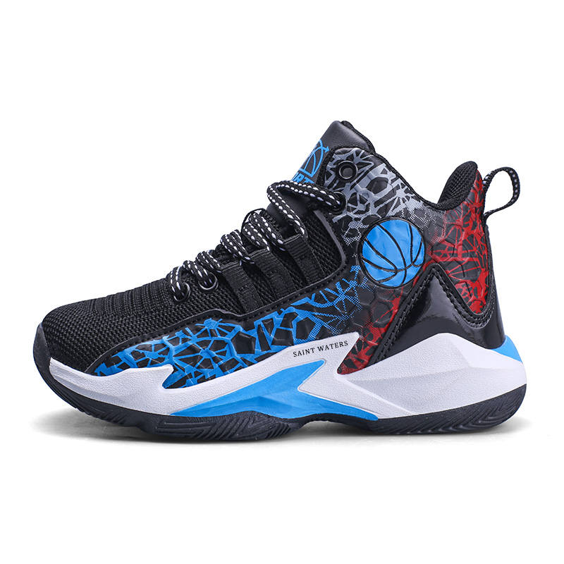 SAINT WATERS Slip Resistant Anti Kick Cushioning Low top Children's Basketball Shoes Children Aged 3 7 Years Old