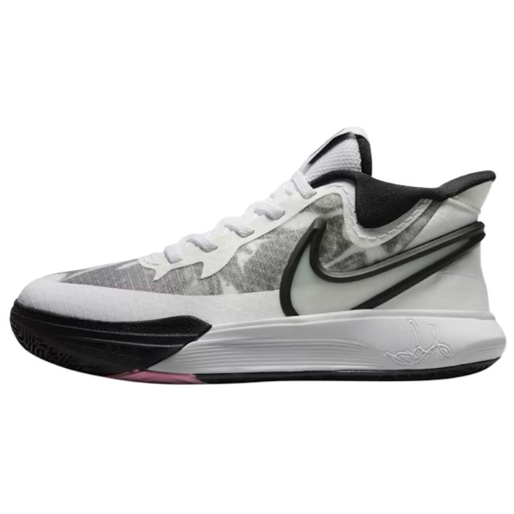 Nike Nike Kyrie 8Go Abrasion Resistant Low top Kids' Running Shoes White Black Children Aged 3 7 Years Old