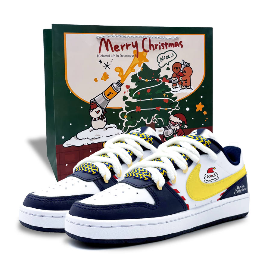 Nike Nike Court Borough Star Gift Old Trickster Synthetic Leather Abrasion Resistant Low top Kids' Skateboarding Shoes Blue
