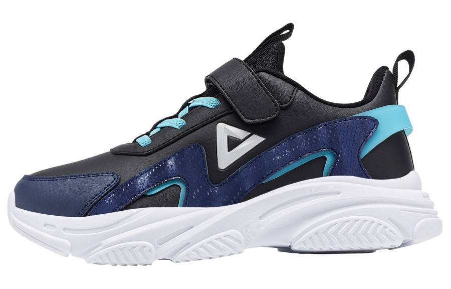 PEAK Low top Kids' Running Shoes Black Blue Teenagers