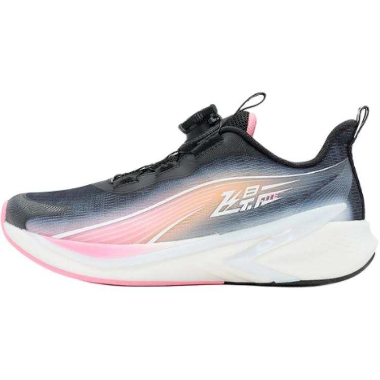 QIAODAN Flying Shadow LITE YOUNG Fabric Low top Running Shoes Black/Opal Pink Teenagers