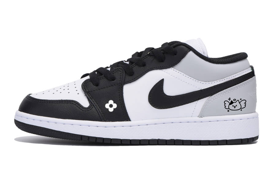 Jordan Jordan Air Jordan 1 Low Leather Low top Children's Basketball Shoes White Teenagers
