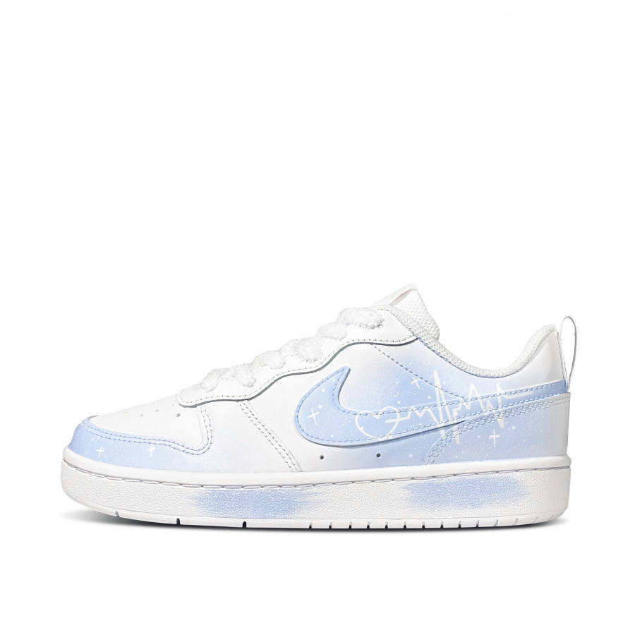 Nike Nike Court Borough Heartfelt Signal Low top Kids' Skateboarding Shoes Blue White Teenagers