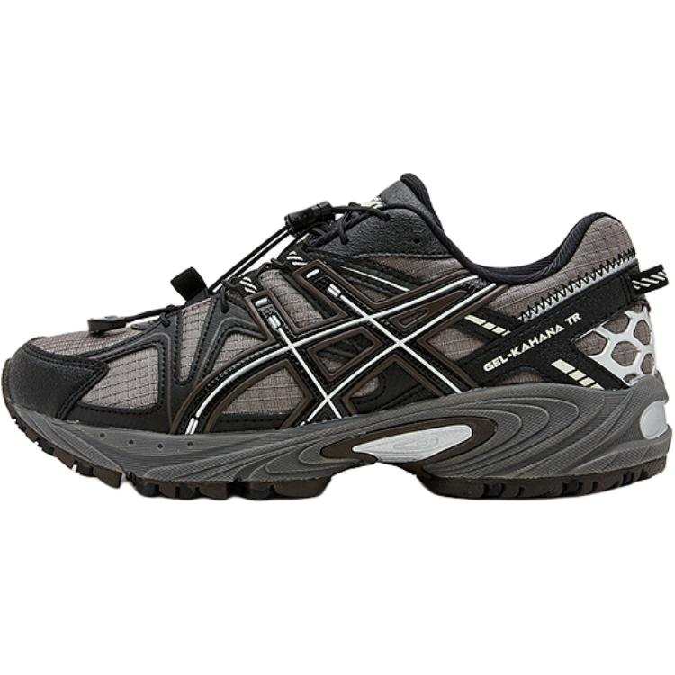 ASICS Gel Kahana TR Slip Resistant, Abrasion Resistant, Breathable Low top Kids' Running Shoes Black Gray Unisex