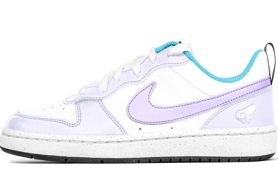 Nike Nike Court Borough Synthetic Leather Cushioning Abrasion Resistant Low top Kids' Skateboarding Shoes Light Purple