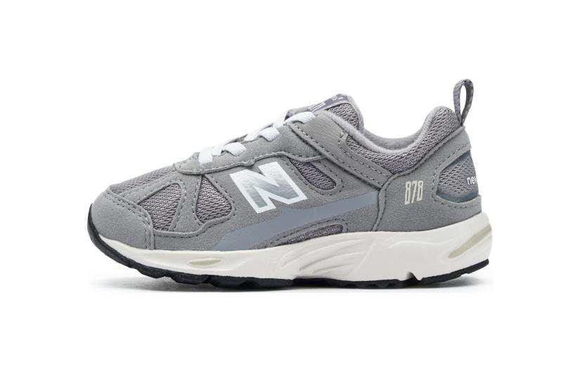 New Balance New Balance NB 878 Comfortable Abrasion Resistant Breathable Low top Toddler Shoes Gray White Infant And Toddler