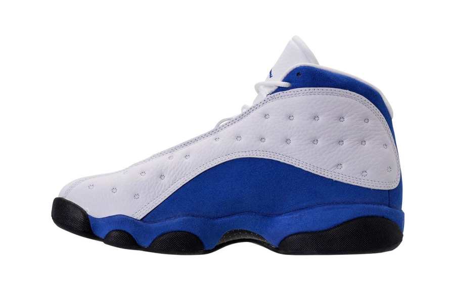 Jordan Jordan Air Jordan 13 Mid top Children's Basketball Shoes White Blue Children Aged 3 7 Years Old