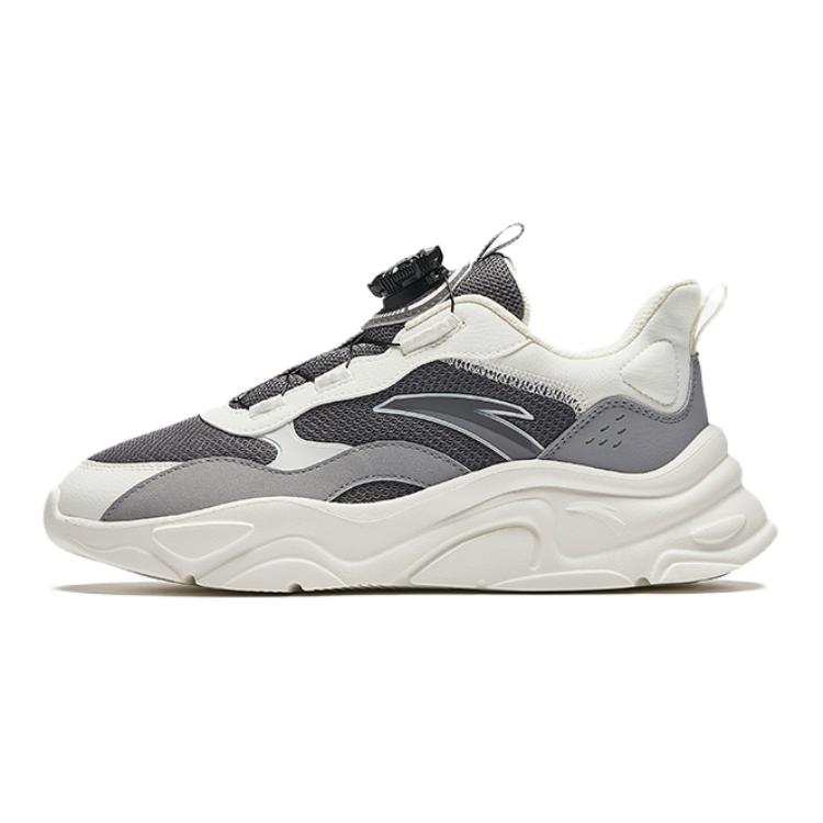 Antakids Comfortable And Lightweight Low top Casual Shoes Gray White Teenagers